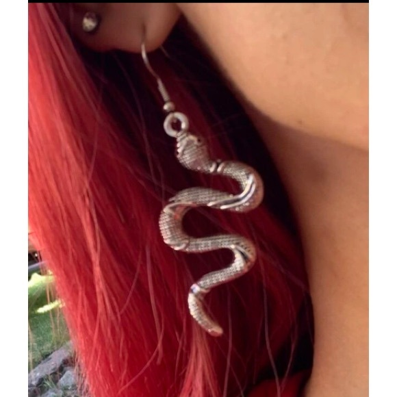 🆕 Silver Snake Earrings !!! Brand New!!! - Picture 6 of 6